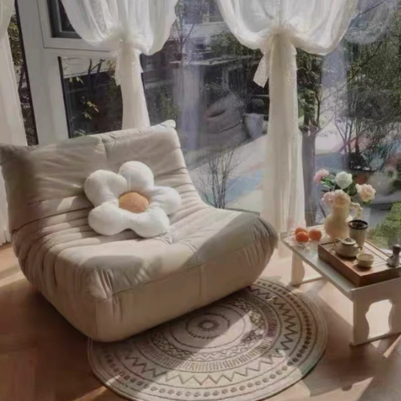 2026 Cat Scratch Leather Sofa Stylish Lazy Chair Italian Caterpillar Design Lovely Single Person Sofa Chair Living Room Suede