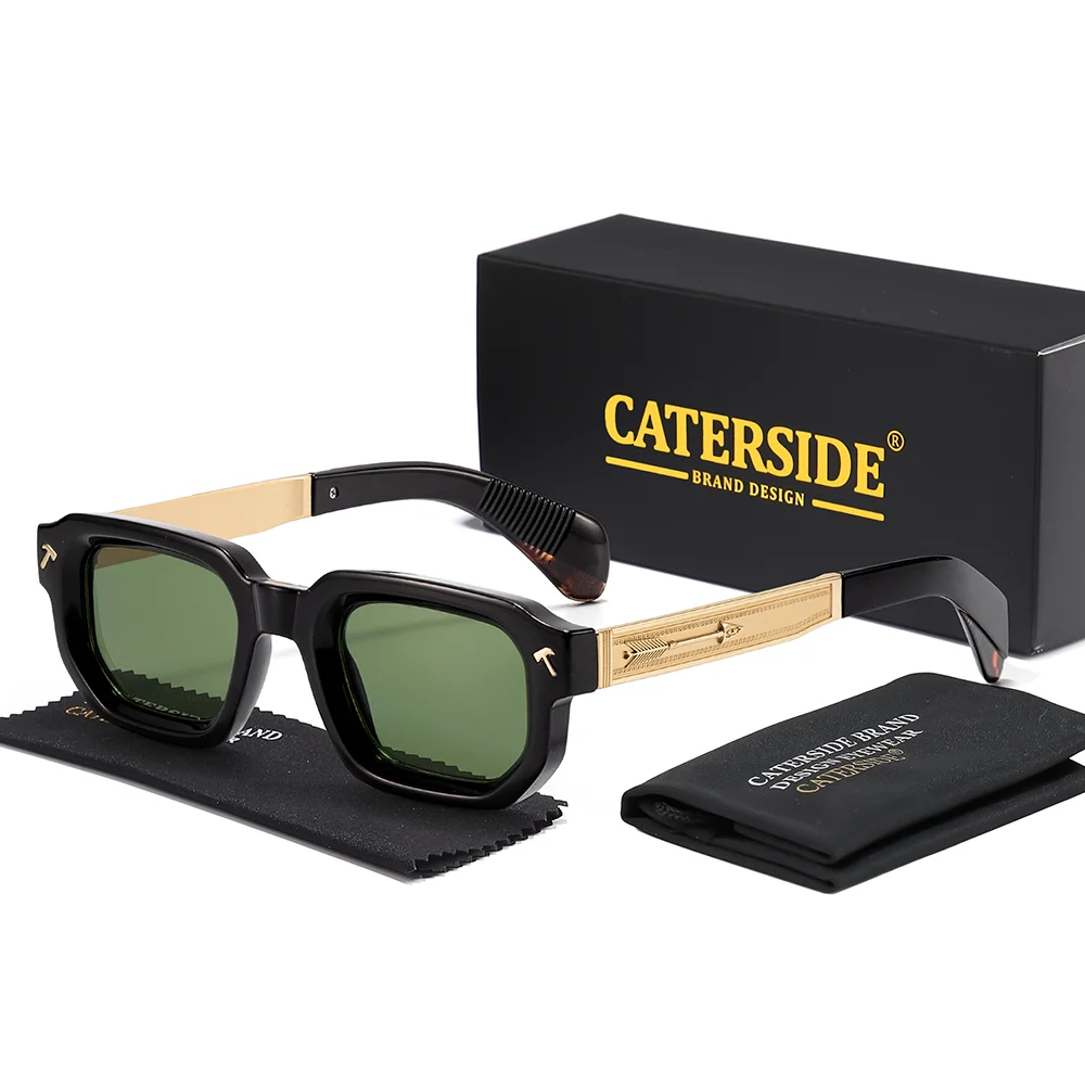 CATERSIDE Neue Mode Herren Sonnenbrille Quadratisch Outdoor Sport Sonnenbrille Damen Reise Party Business Festival Geschenk Eyewear UV400