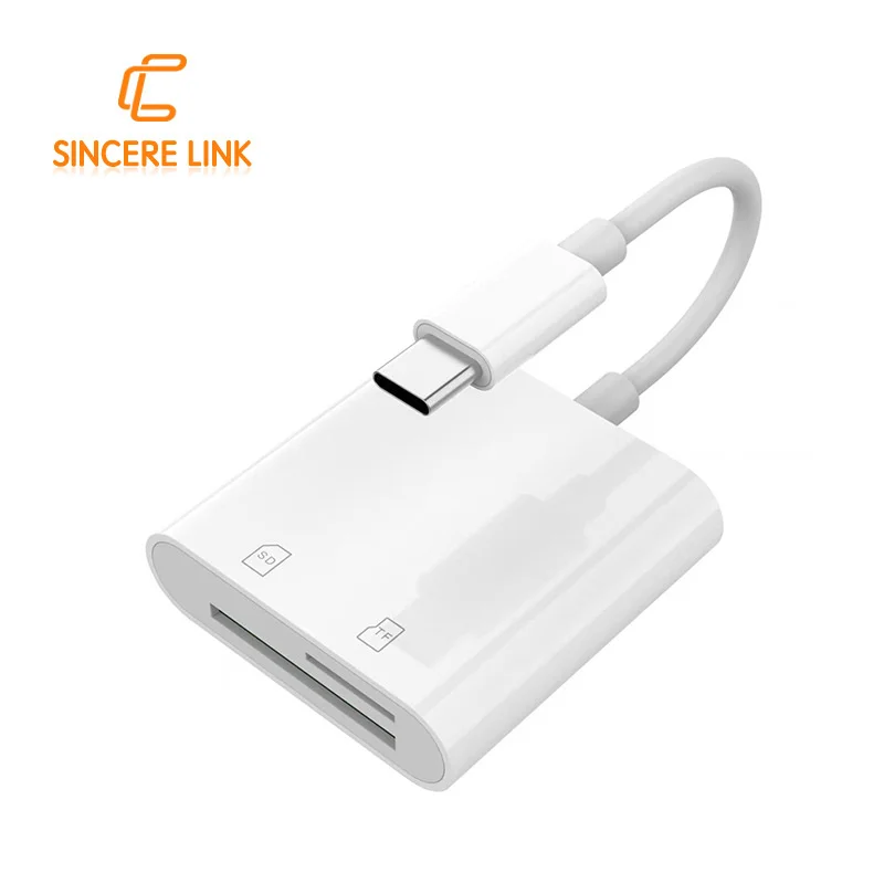  100 Pcs/lot SD 카드 유형 C Camero 카드 리더 어댑터 SD USB C USB3.1 OTG 카드 판독기 HUAWEI