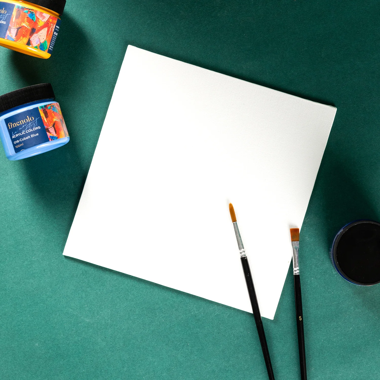 1pc Cotton Canvas Panels Drawing Board for Oil & Acrylic Paints 20x20cm 7.9x7.9inch