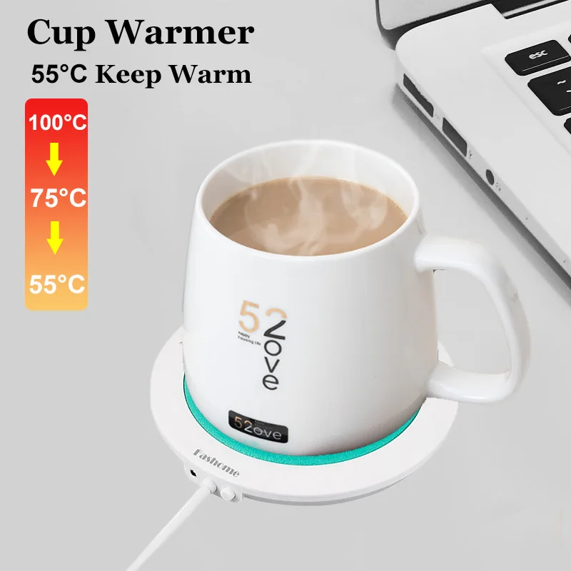 Coffee Mug Warmer Cup Heater USB Electic Milk Tea Heating Pad Thermostatic Coasters Cup Warmer Home Office Desk