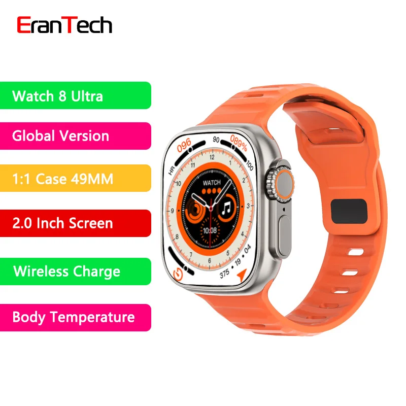 DT8 Ultra Smart Watch Series 8 Ultra NFC GPS Track 49MM 2 0 Inch Thermometer Bluetooth