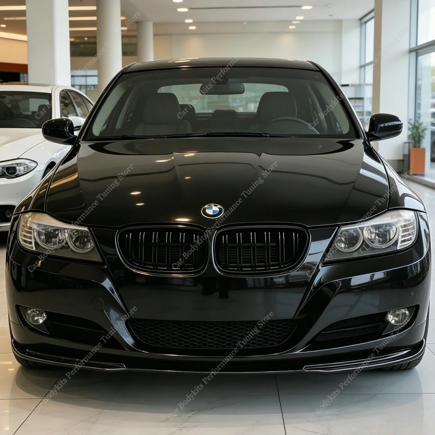 BMW E90 E91 LCI 표준 글로스 블랙 프론트 범퍼 립 스포일러 스플리터 320i 320d 330i 335i NON-M 스포츠 2005-2012 튜닝