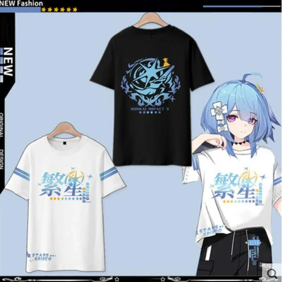 Honkai Impact 3rd Griseo 3D Print T Shirt Women Men Summer Fashion Short Sleeve Funny Tshirt Graphic Tees Streetwear Cosplay