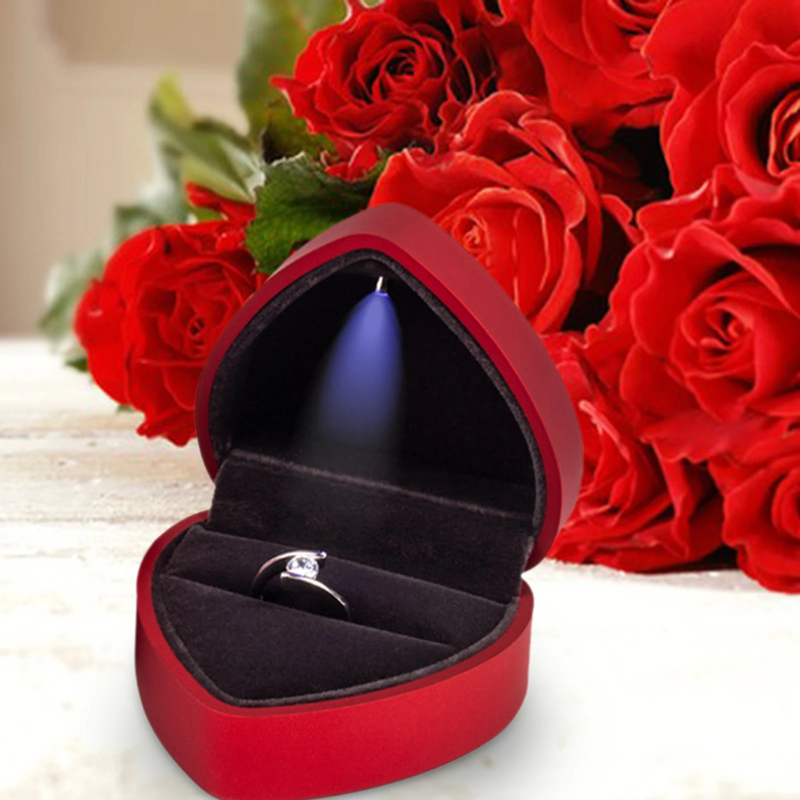 Heart Shaped Engagement Ring Box Jeulia Romantic Pink Heart Shaped