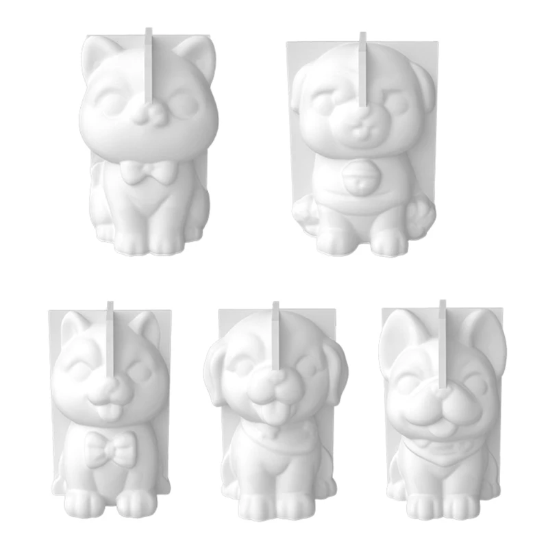 

Dog Silicone Mold Lovely Animal Pet Gypsum Resin Soap Ice Chocolate Baking Mould Home Decor Ornament Gifts