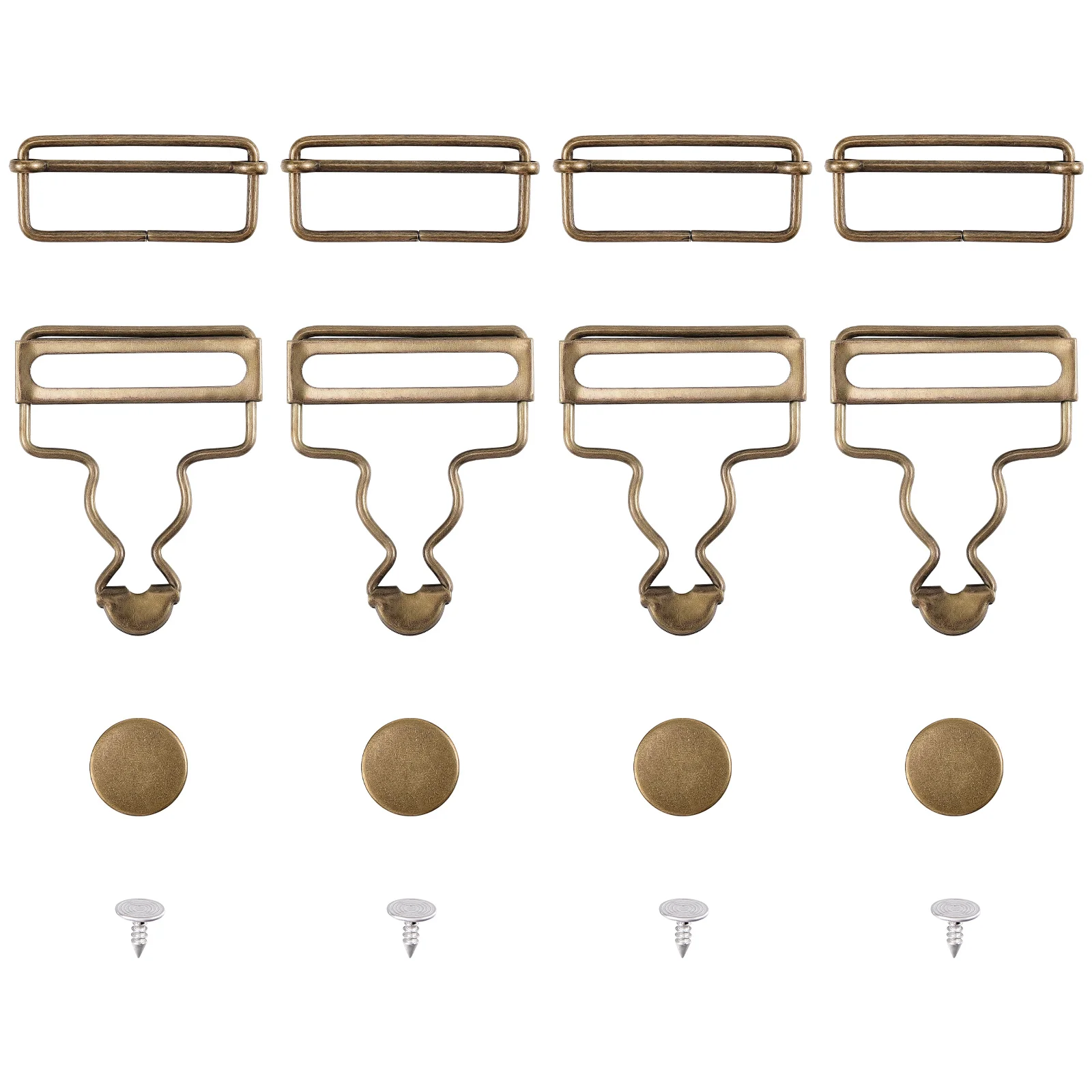 

Bag Hardware Metal Accessories Fastener Men's Hooks Coveralls Suspenders Buckles with Screw Replacement Fasteners