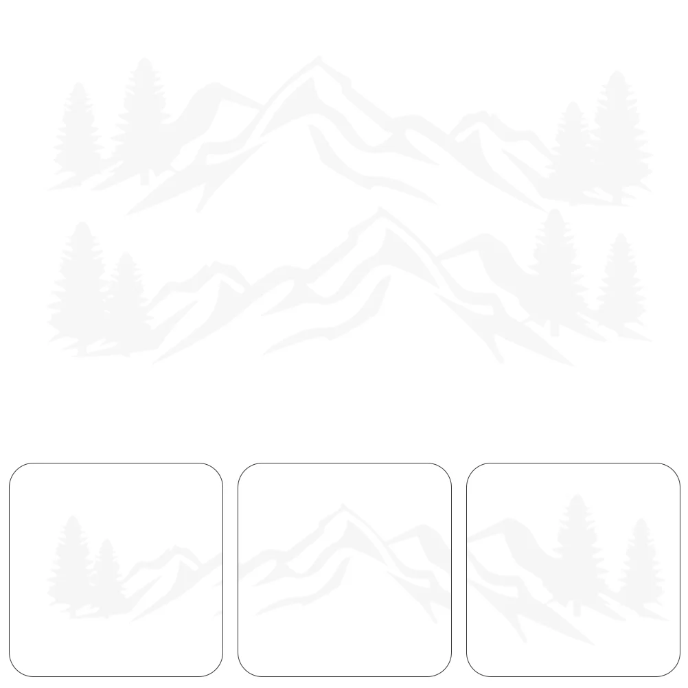 

2 Pcs Mountain Woods Sticker Car Stickers Window Decals and Bumper Pvc Body Truck