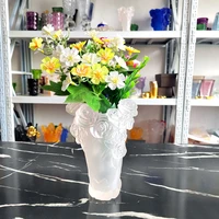 Moral Flower Full Moon Crystal Flower Ware European Light Luxury Home Gift Glazed Vase Rose Flower Ware Home Decor 2