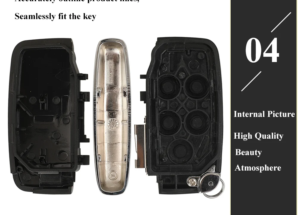 Jingyuqin Smart Car Key Shell für Land Rover Discovery 4 Range Rover Sport Evoque Vogue LR2 LR4 für Jaguar Freelander XFL XE XJ – Detail 10