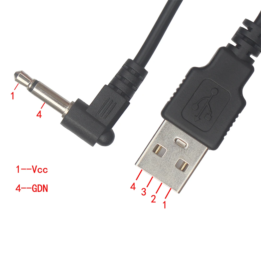 Charging Cable USB Charging Cable 0.5M 3.5mm Mono Male to USB 3.5mm 2 Pole to USB