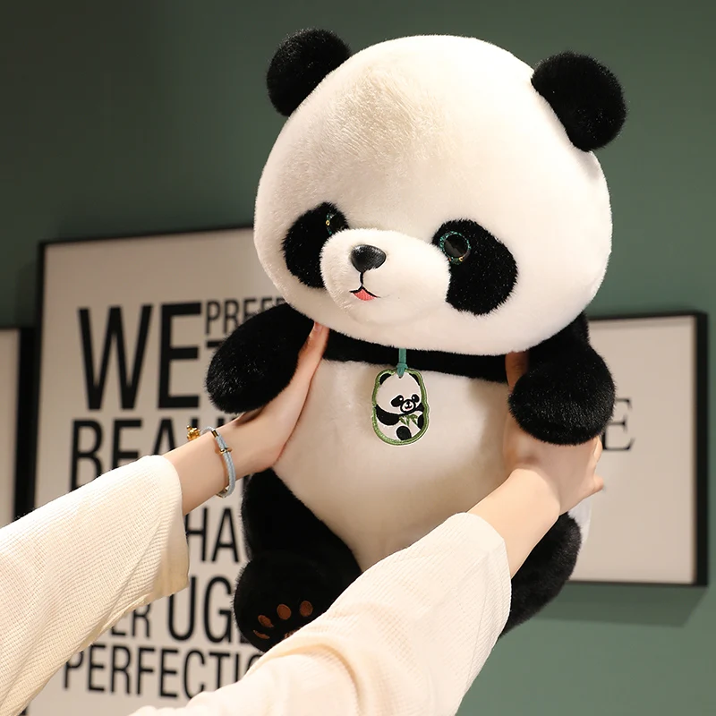 24/30/40/50cm Cute Round Fat Panda Plush Toy Kawaii Stuffed Animals Giant Pandas Plushies Doll Anime Soft Kids Toys for Girls burritos tortilla blanket giant round beach blanket