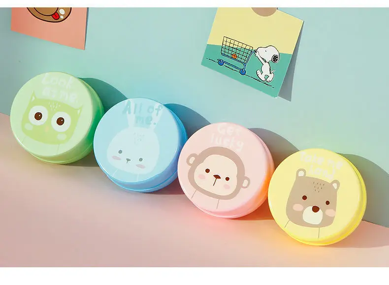 Colorful cartoon telescopic cups for children travel and camping.