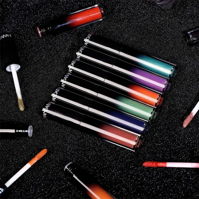 12 Color Halloween Dark Lip Gloss Matte Colorful Non Fade