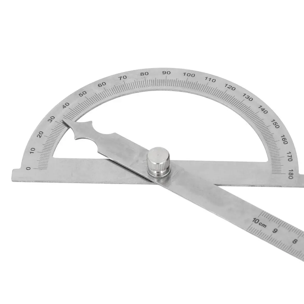 스테인레스 스틸 스테인레스 스틸 각도기 180도 0 8cm 범위 다기능 각도 게이지 측정 도구 목공
