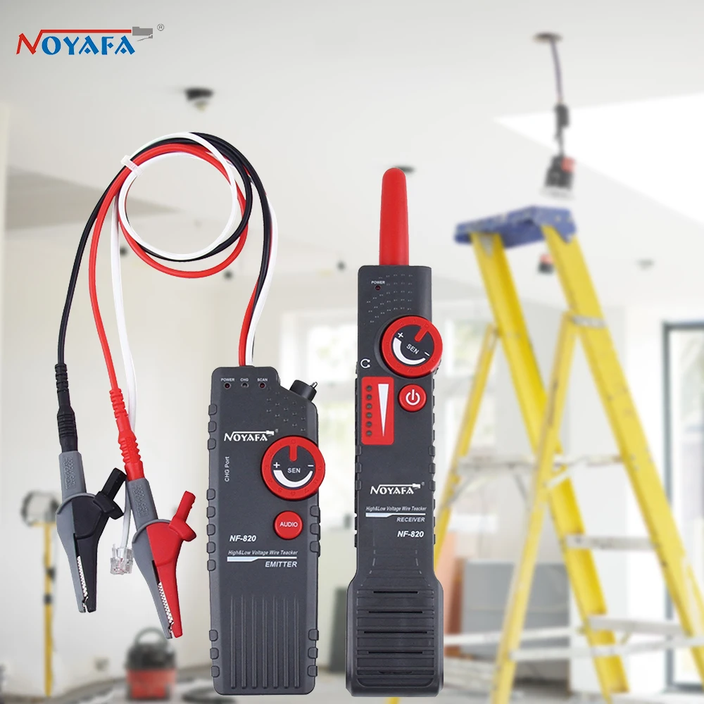NOYAFA NF-820 Underground Wire Locator Locating The Ceiling Or In Wall Wires Tracker LAN Network Cable tester Line Finder