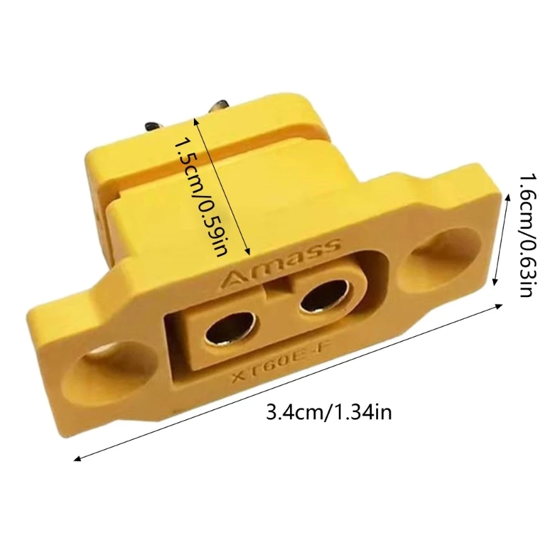 XT60 Connector XT60E Female Connector XT60E-F XT60 Socket Plug Panel Mount Fixed With Screws