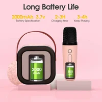 K12 Wireless Bluetooth Speaker with 2 Microphone RGB Portable Music Player Karaoke Machine for  Family Singing Children's Gifts 6
