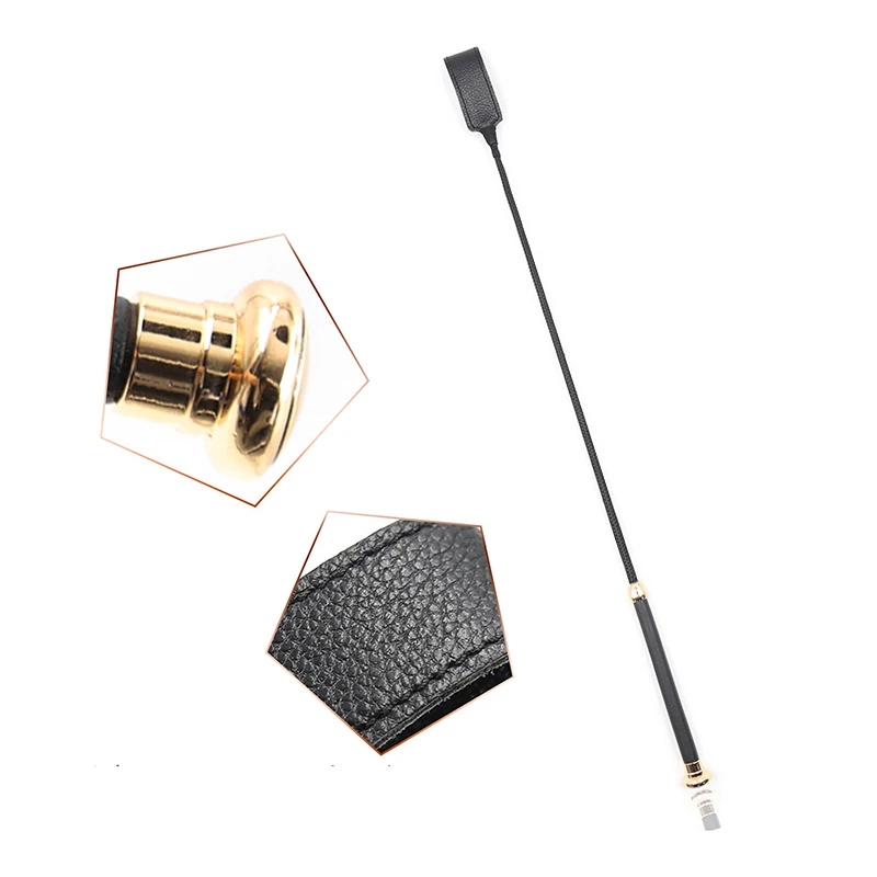 PU Leather Long Straight Whip Flogger Paddle Horse Whip Training Riding Crop Whip With Anti-Slip Grip Equestrianism HorseWhip