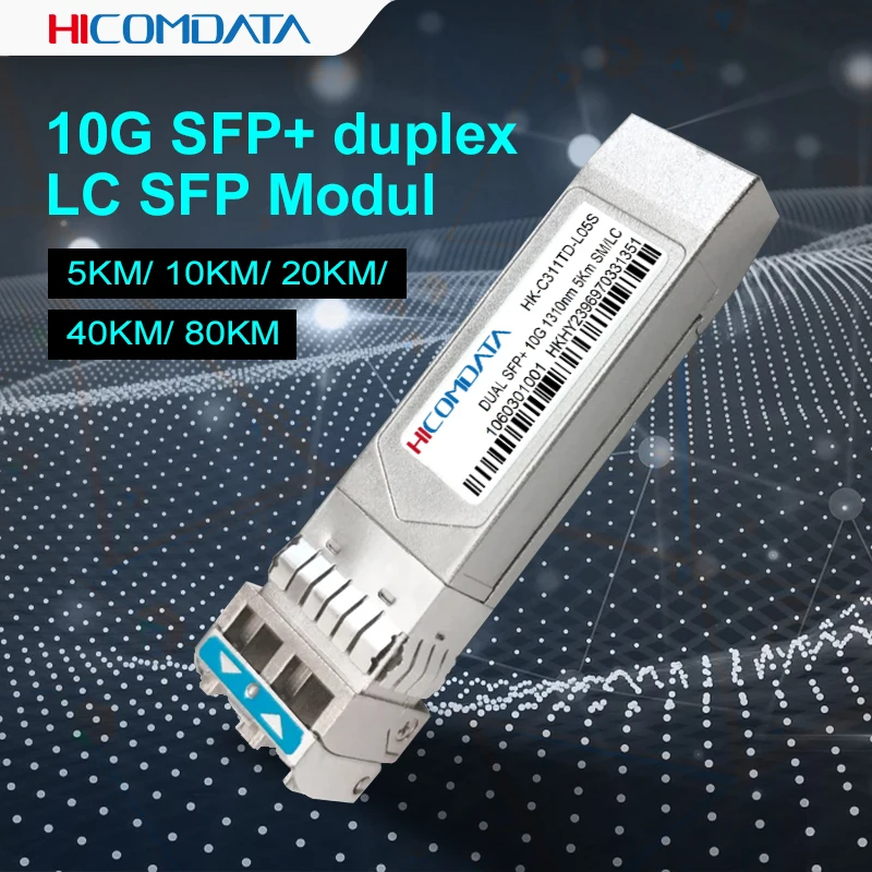 10GSFPduplexLCSFPModuleSingleMode5KM10KM20KMOpticalFiber