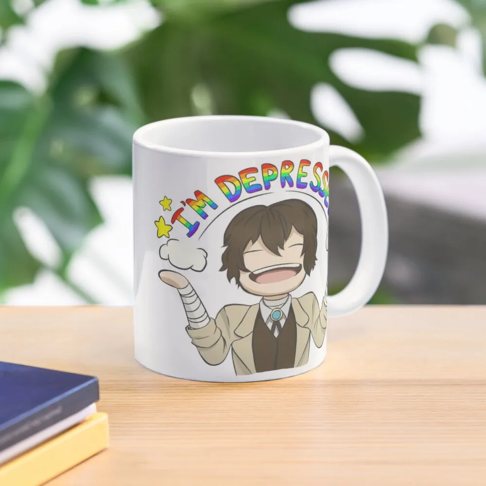 

I'm Depressed Dazai Coffee Mug Espresso Cups Breakfast Thermal Cups Thermo Cups For Mug