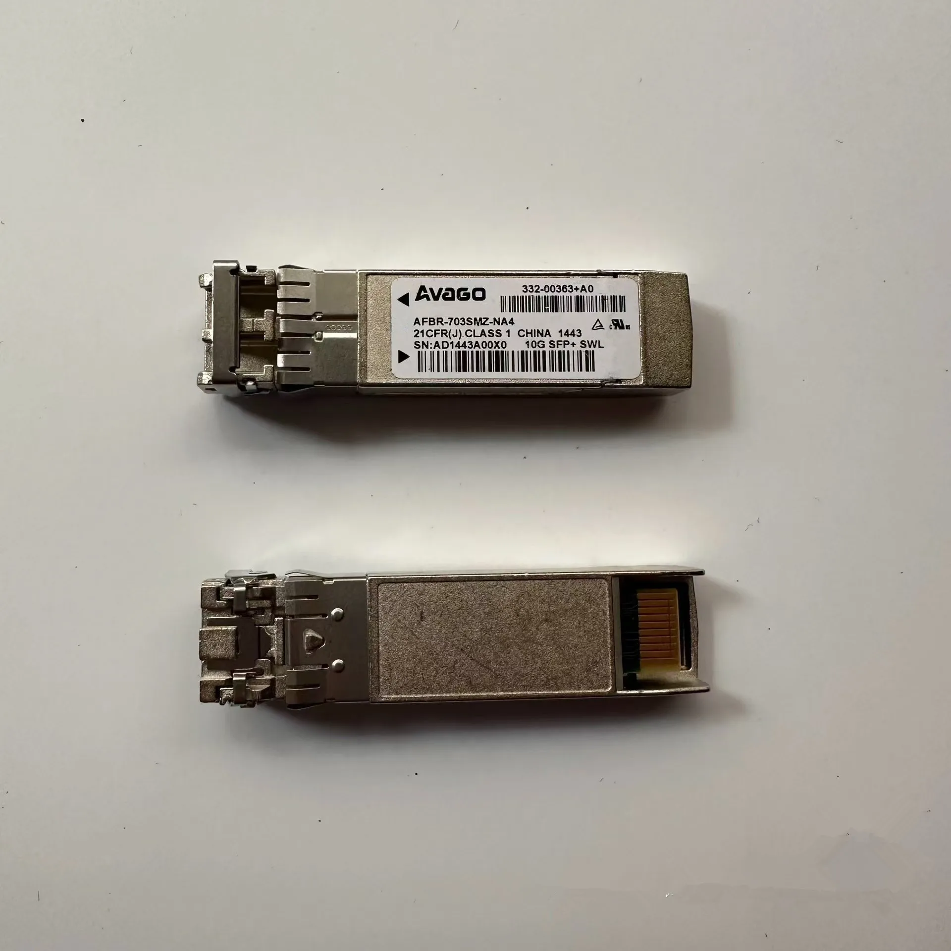 AVAGO AFBR-703SMZ-NA3/10G SFP+SWL/332-00363+A0/X6599A-R6/10G Multimode Dual Fiber Transceiver Module