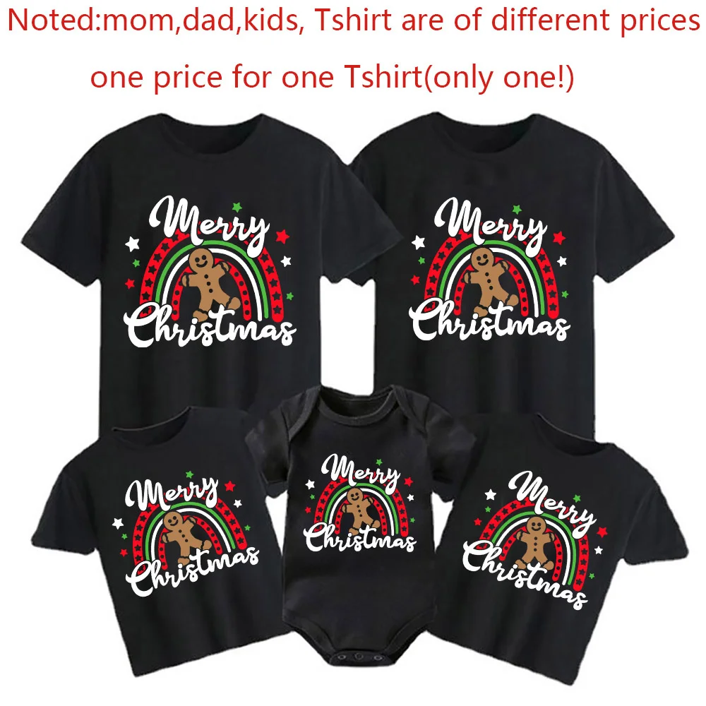 Feliz Navidad Familia Traje a juego de Navidad Ropa de fiesta de Navidad Mamá Papá Hija Hijo Bebé Mameluco Camiseta Festival Conjunto familiar