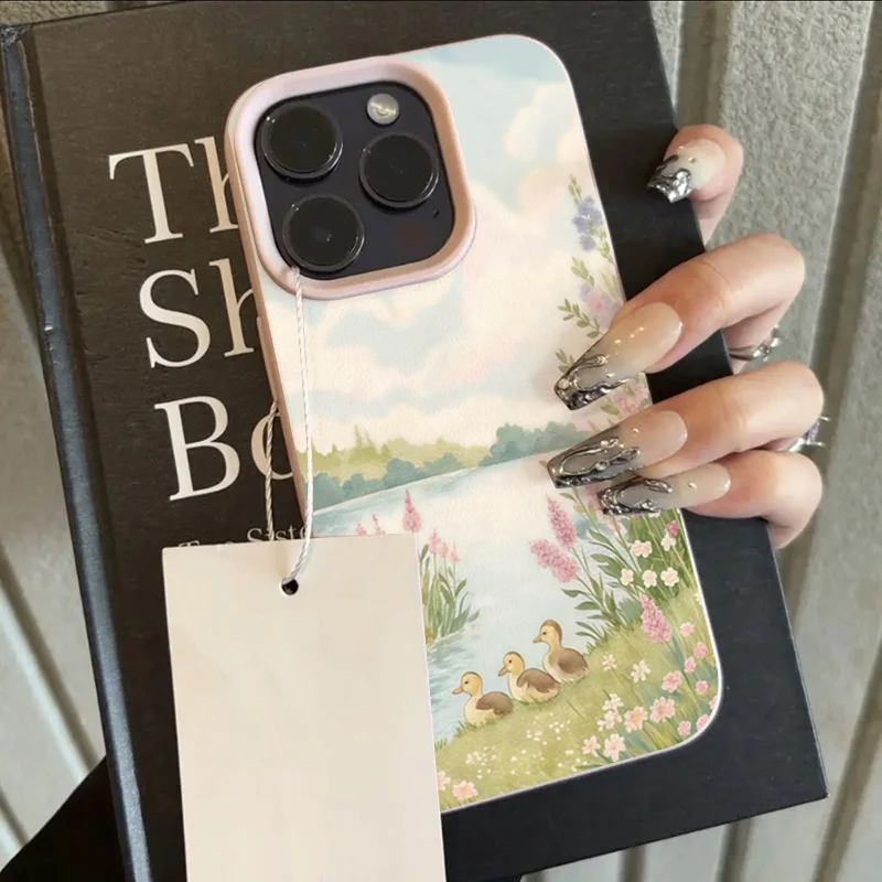 Adorable Duck Pattern Shockproof Soft Phone Case