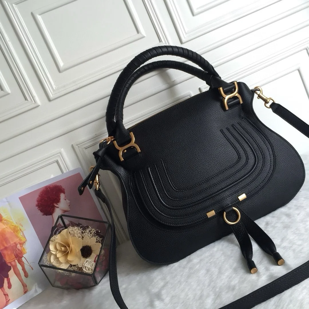 thumbnail image 1 of Bolso clásico tipo sillín de 38 cm, 100 % piel auténtica, bandolera de color liso, tipo cartera, bolso de mano, gran capacidad, para mujer, 1 of 5