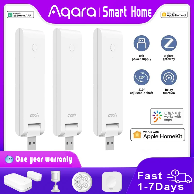 ใหม่ Aqara E1 Hub Smart Gateway Zigbee 3.0 USB Aqara Hub ไร้สาย Zigbee Hub รีโมทคอนโทรลสําหรับ Xiao mi mi jia miHome Apple Homekit 1