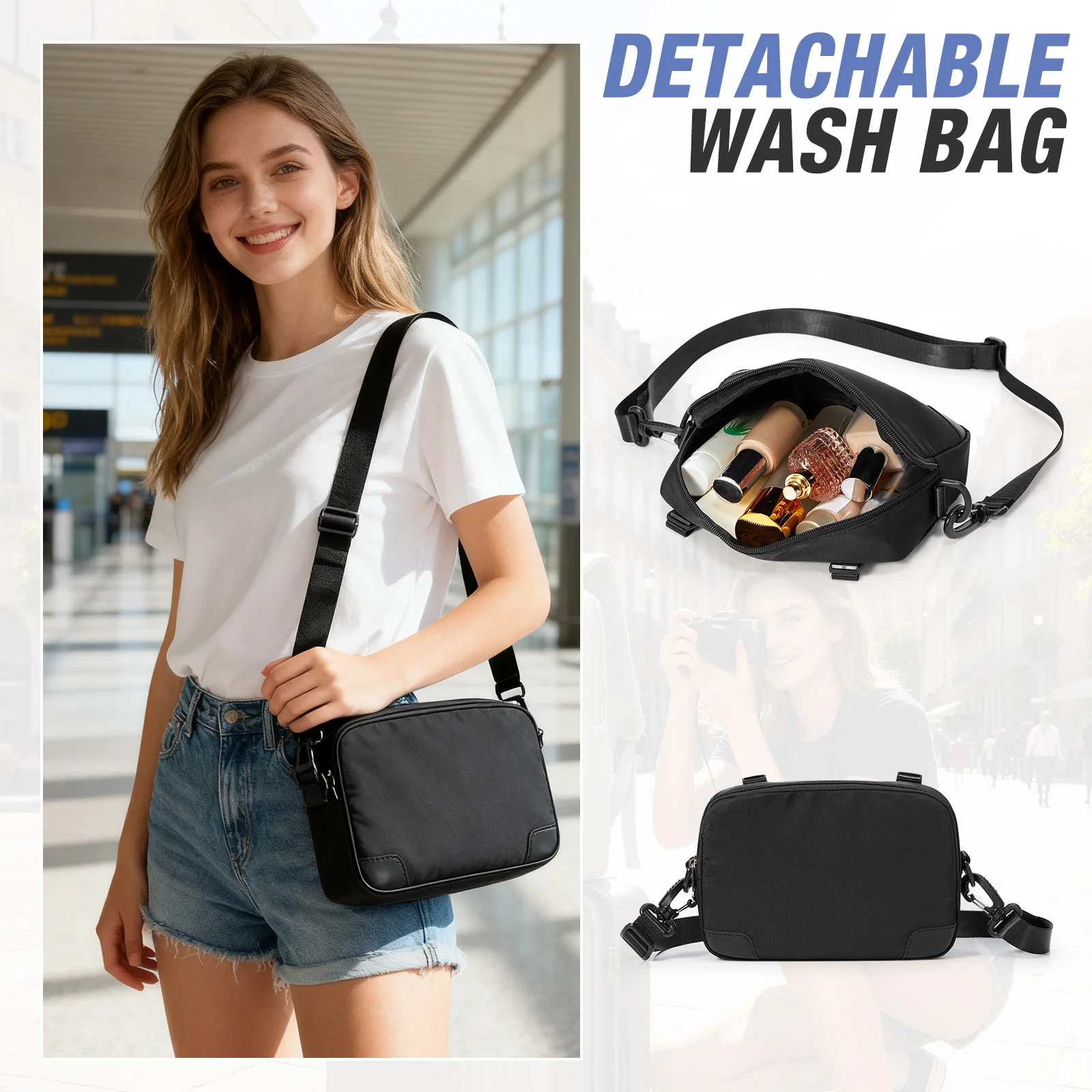 Ryanair 40x30x20 Backpack, Hand Luggage Backpack With Crossbody Bag, Hiking Backpack, Executive Business 15.6'' Laptop Backpacks