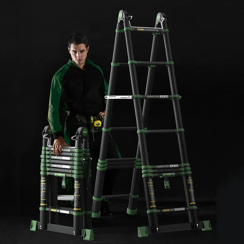 Aluminum Alloy Folding Ladder Home Step Ladders Portable Climbing Ladder Telescopic Thickened Outdoor Engineering Stairs