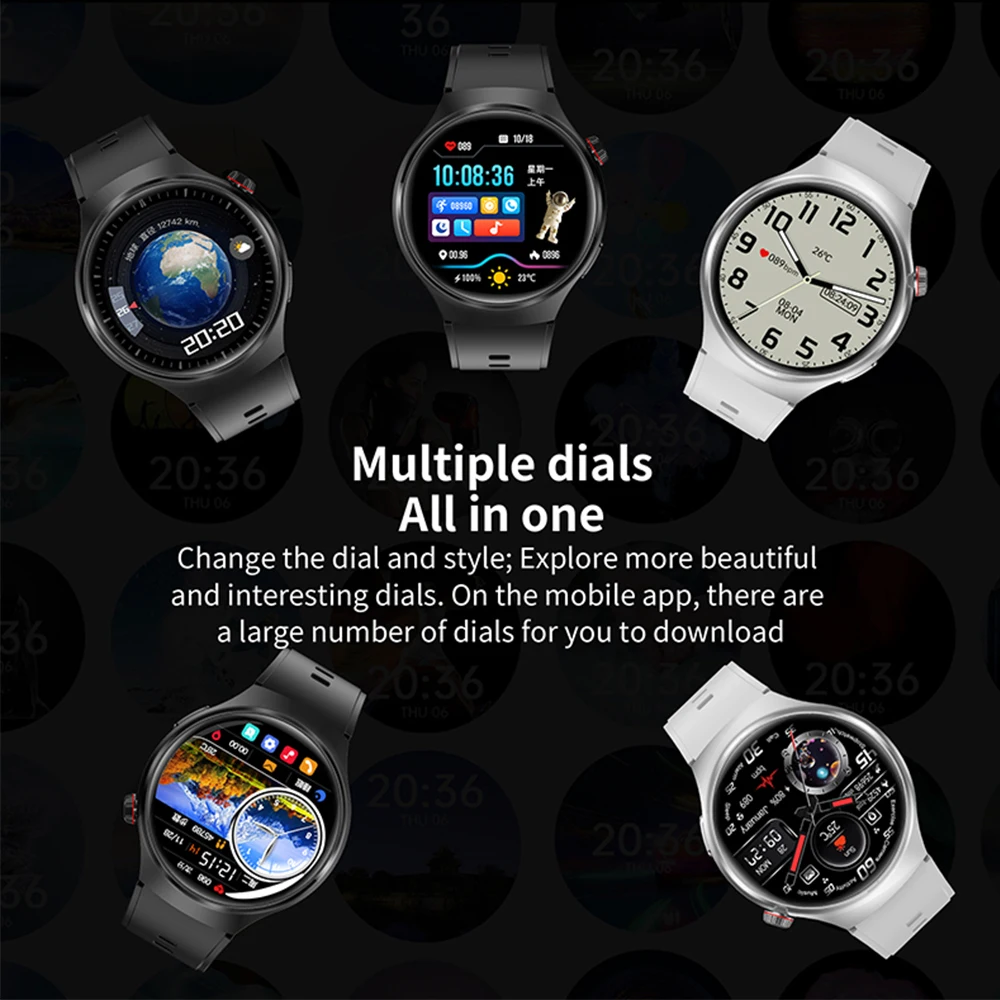  GPS Ʈ ġ, ȭ GT4  360*360 HD ũ, ɹڼ  ȭ, NFC IP68  Ʈ ġ, 2024 ǰ