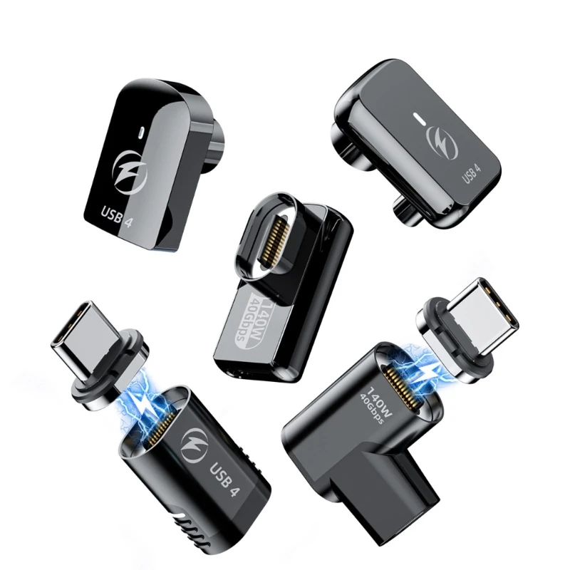 

Компактный магнитный преобразователь USB C для быстрой зарядки, стабильная передача данных, поддержка видео 8K, мощность 140 Вт