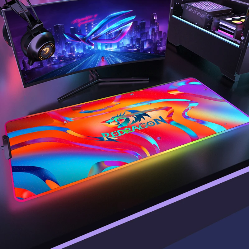thumbnail image 1 of Alfombrilla de ratón Rgb para ordenador, accesorios de escritorio Redragon, alfombra para teclado de jugador, alfombrilla de Juegos de ordenador portátil, alfombrilla de ratón retroiluminada Xxl Led, 1 of 5