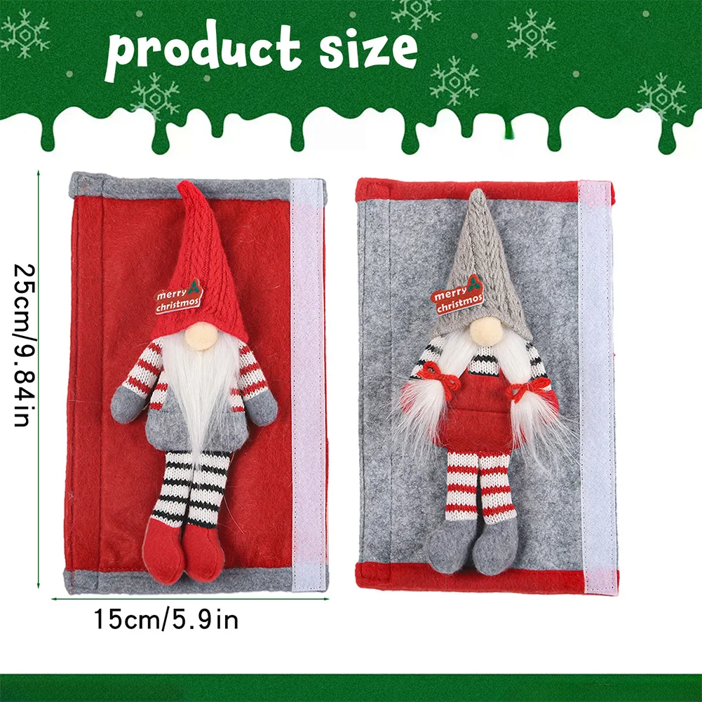 1/2/3pair Refrigerator Handle Covers For Christmas Decoration Kitchen Appliances Glove Protector Cover Home Accessories For Xmas