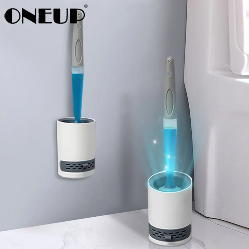 Силиконовая щетка для унитаза ONEUP чистки жидкости настенные инструменты уборки
