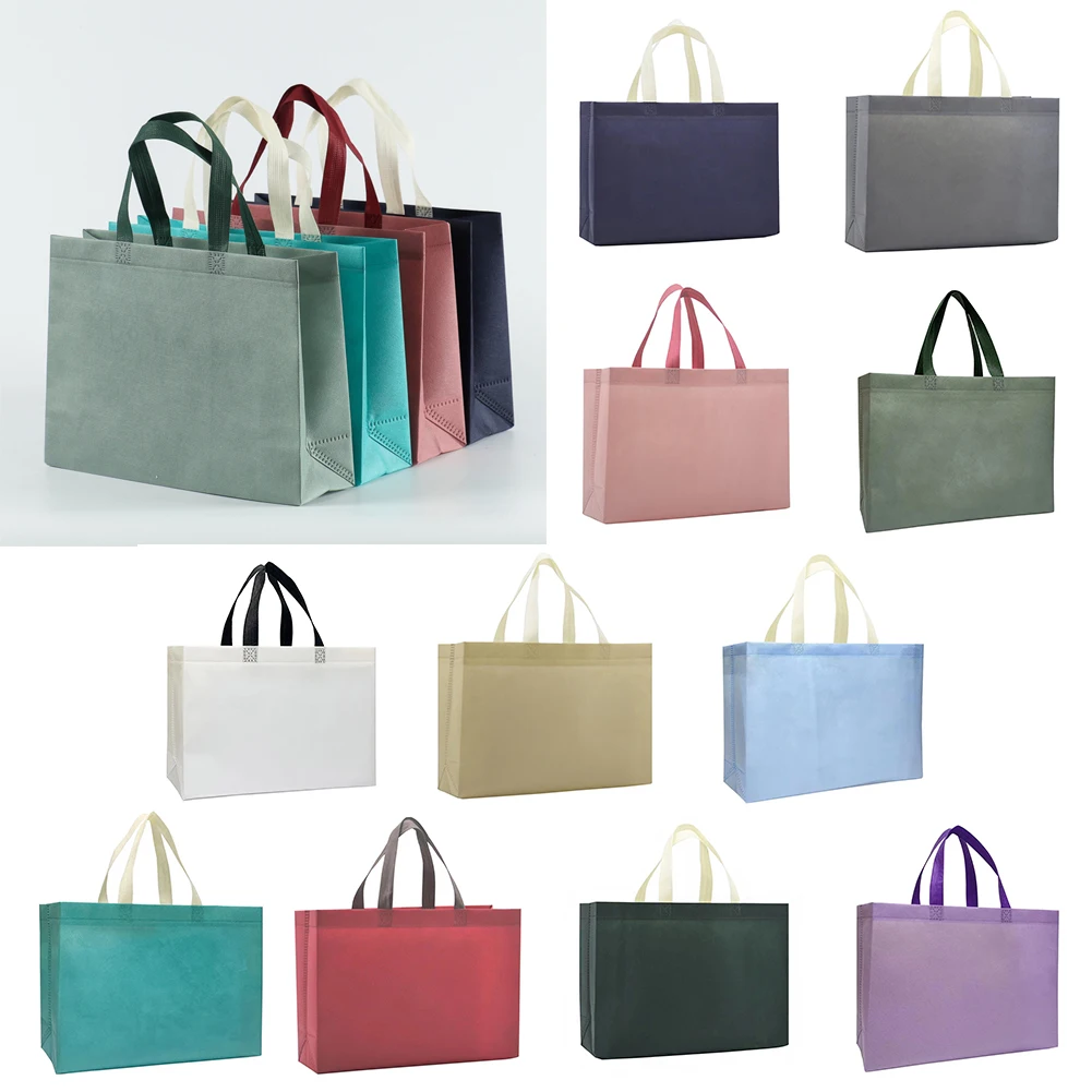 Tanie Duża wielokrotnego użytku ekologiczna torba na zakupy tkaniny włókniny damskie torebki na sklep