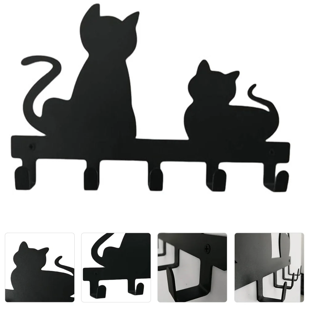 

Cat Towel Hook Kitchen Utensils Hooks Heavy Duty Wall Clothes Iron Shaped Hanger Organizer