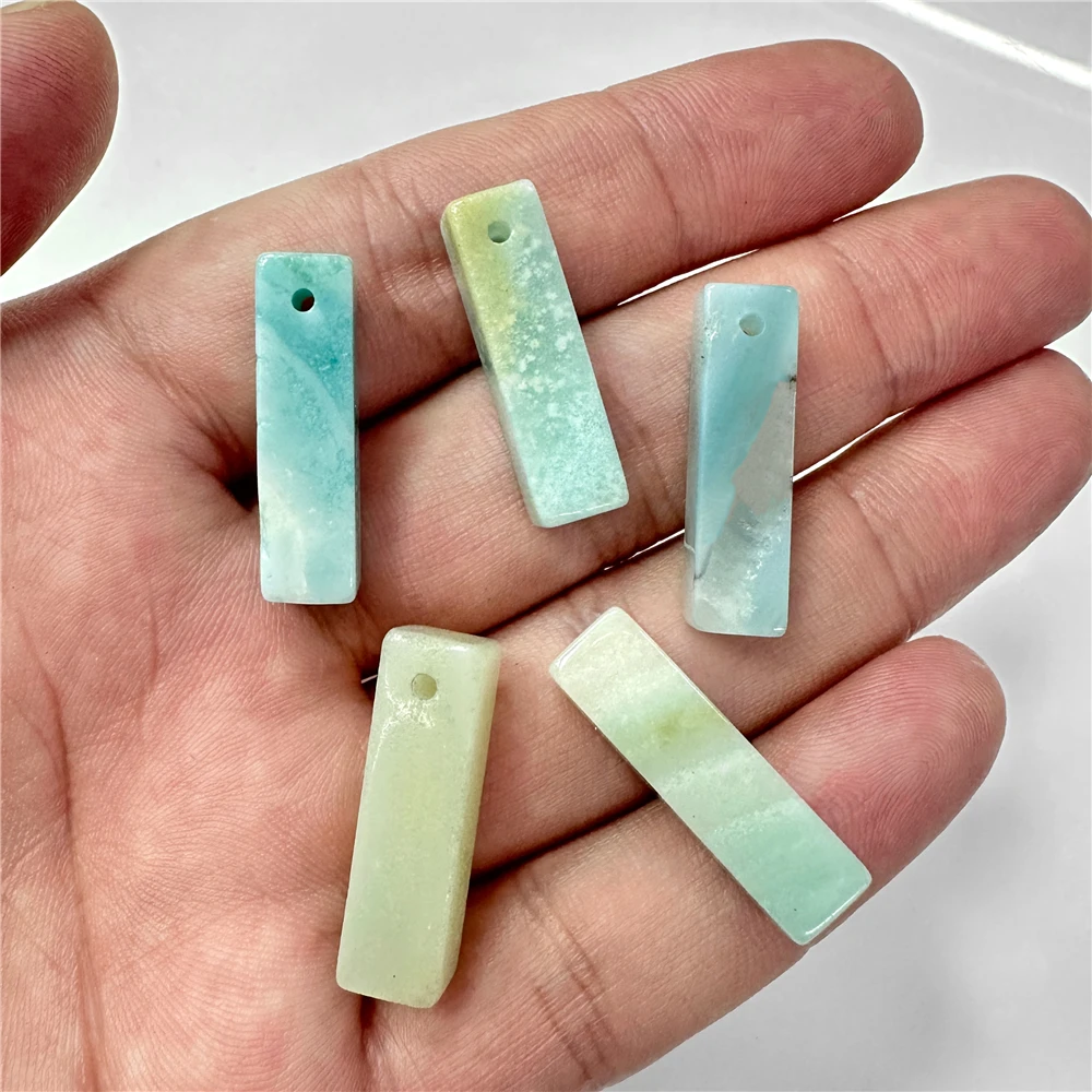 6X21MM Top Drilled Natural Rectangle Pendant Quality Quartz Tiger Eye Jades Beads For Jewelry Making Necklace Earring Wholesale