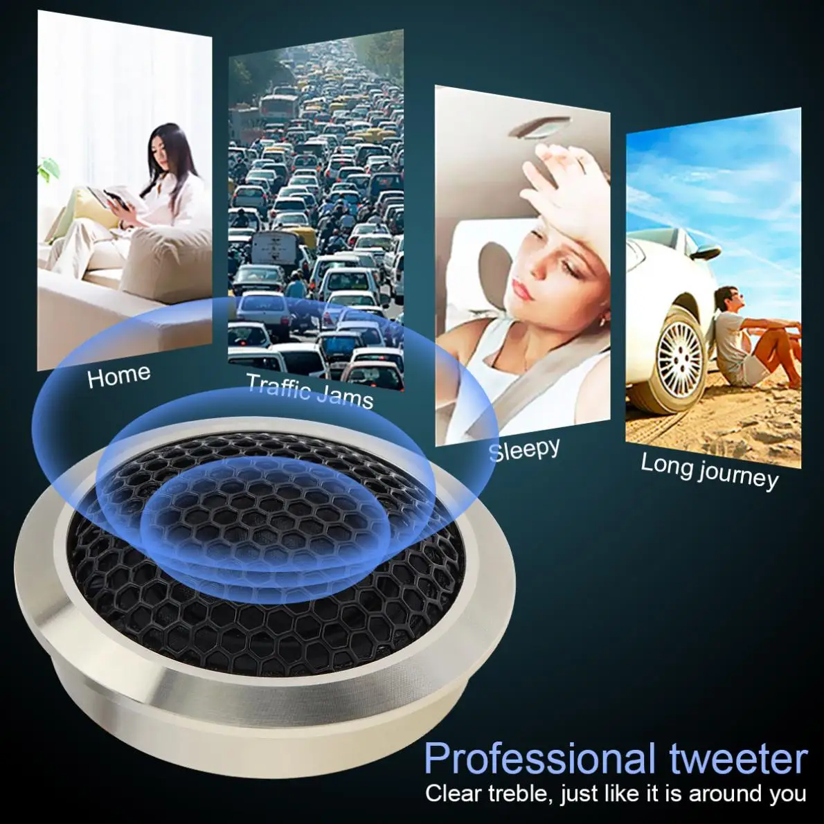 Universal Car Mini Dome Tweeter 2Pcs Car Speaker High Efficiency Loudspeakers Loud Speaker Audio Sound Auto Tweeter for DIY