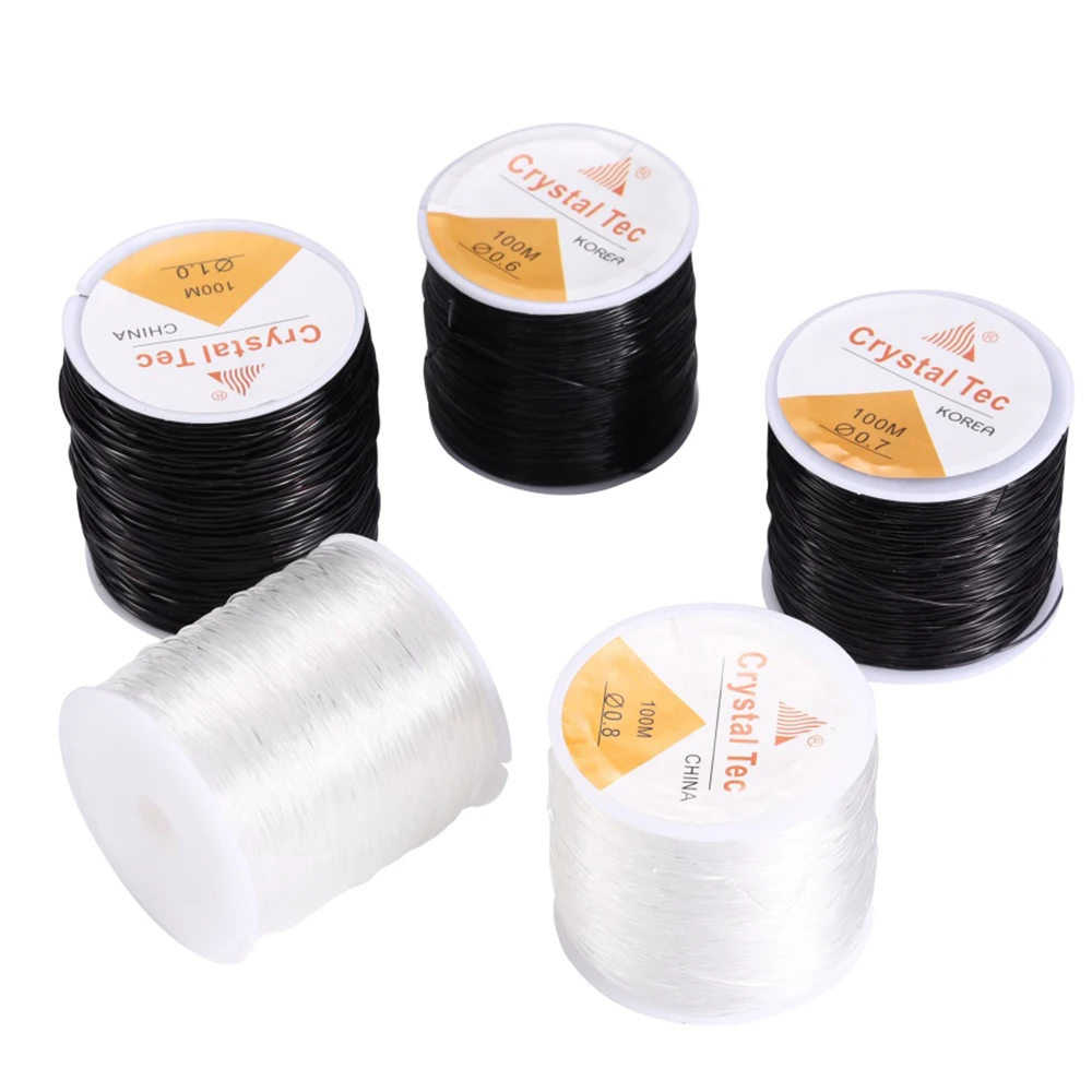 

60M 0.5-1mm Plastic Crystal DIY Beading Stretch Cord Elastic Line for Jewelry Making Wire String Jewelry Supplies String Thread