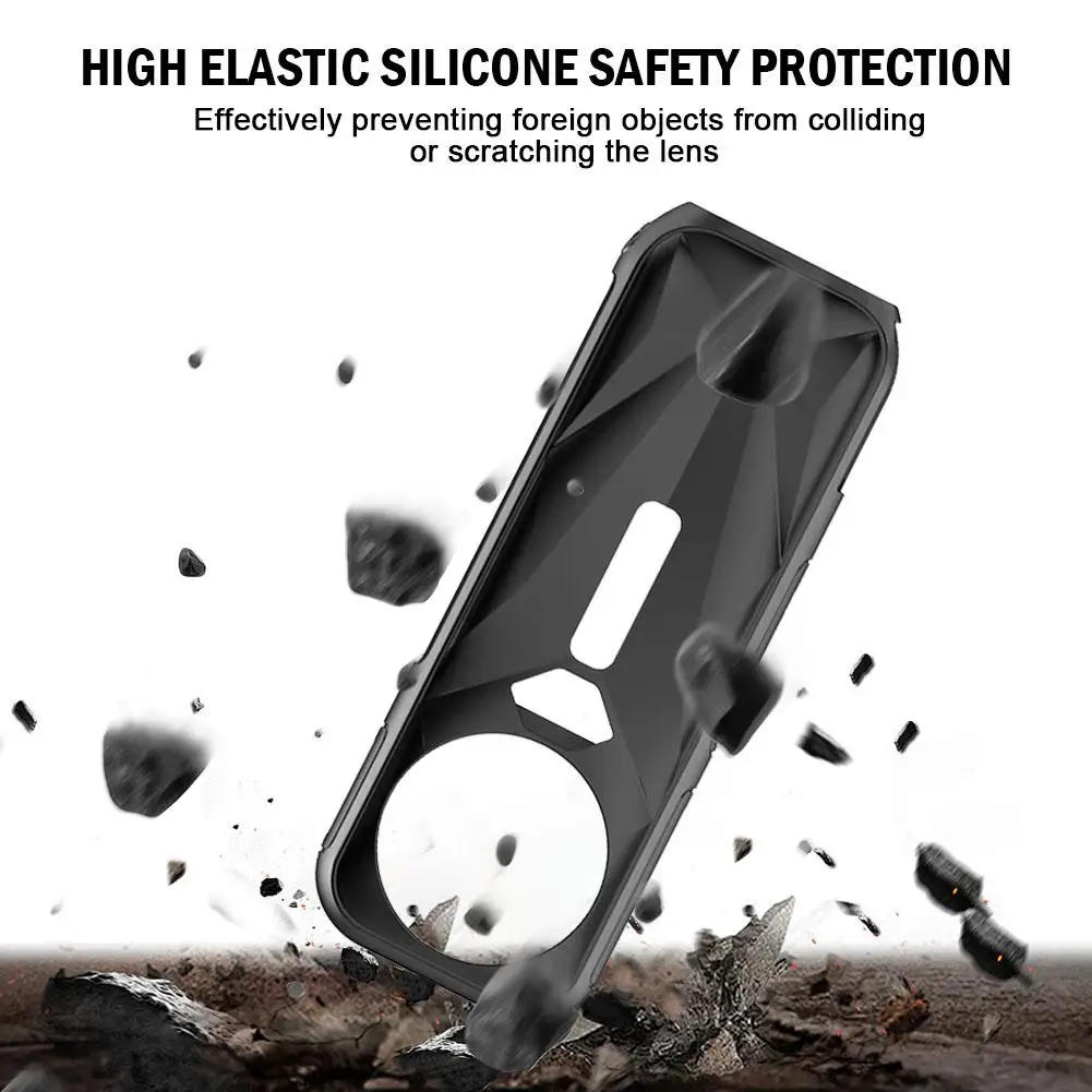 1PCS For Insta360 X5 Black Silicone Protective Case Waterproof Dustproof Dropproof Body Protective Case Lens Protective Case