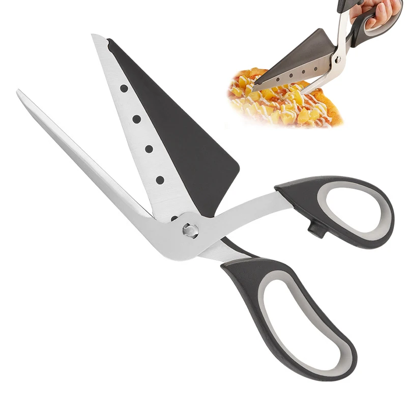 

Многофункциональные ножницы для пиццы 2 в 1, съемная ломтерезка для блинов, инструмент для приготовления барбекю, стейка, кухонный резак с острыми лезвиями из нержавеющей стали
