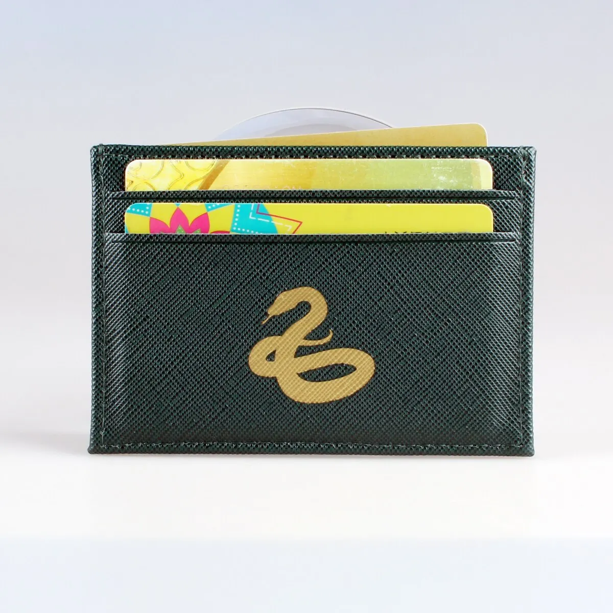 Snake Pattern Credit Card Holder Faux Leather Wallet With Multi Card Slots Portable Purse