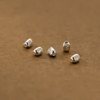5pcs/Lot 925 Sterling Silver Triangle Geometry Small Loose Beads 4x3mm Handmade Bead Spacers Bracelets DIY Jewelry Accessories 2