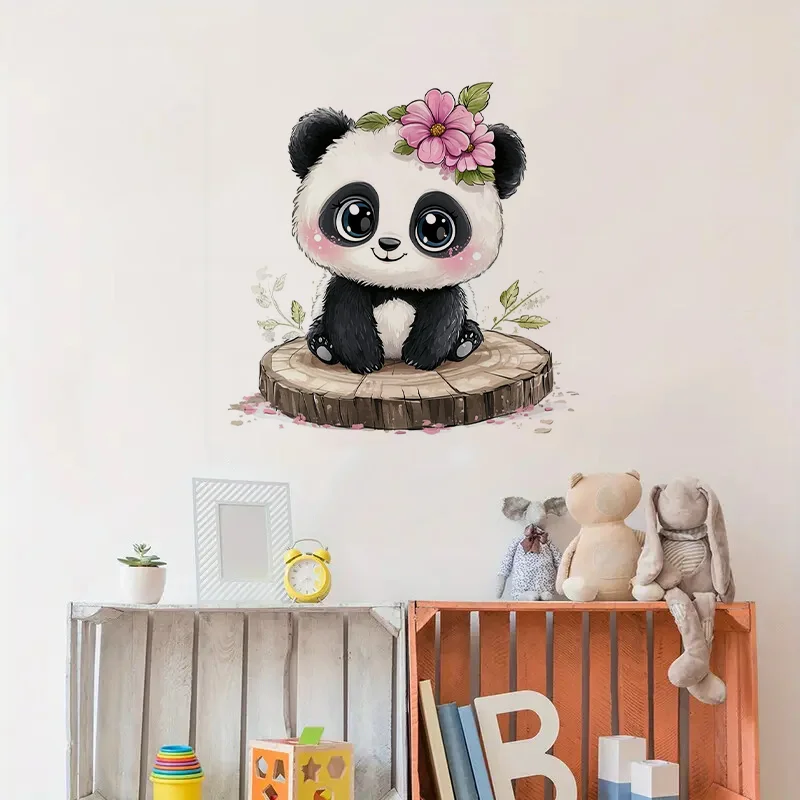 Cute Panda Toilet Stickers Decoration for Living Room, Wall, Bedroom, and Home Decor Car Decals Self-Adhesive