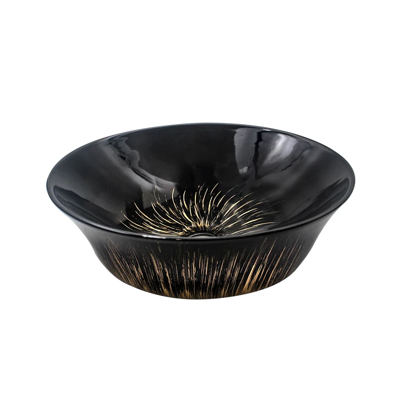 

Luxury Bathroom Wash Basin Ceramic Bathroom Utensils Wash Basin Gold