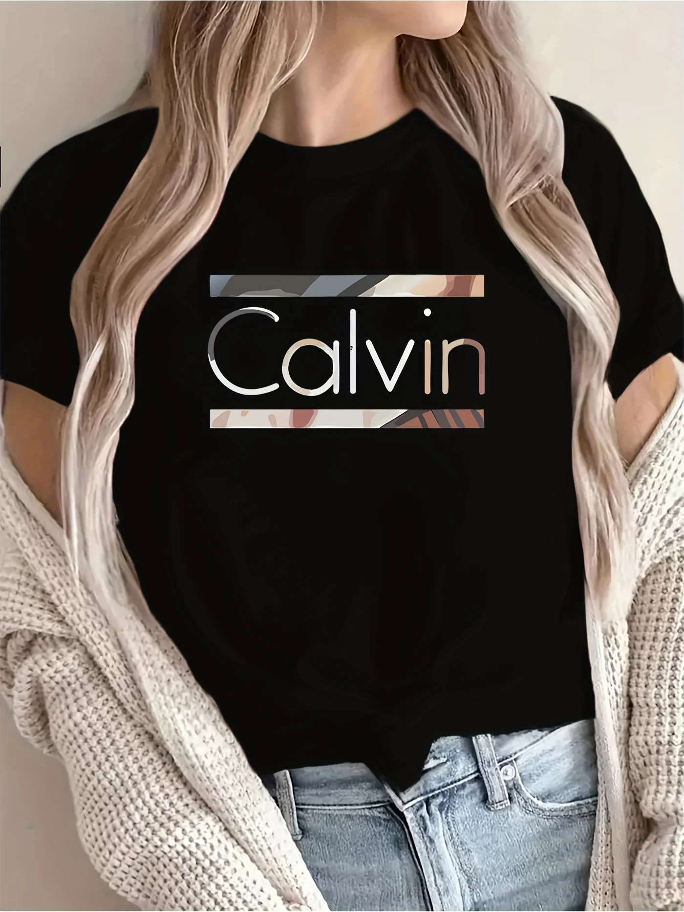 Women's Vibrant Calvin Graphic Tee 1
