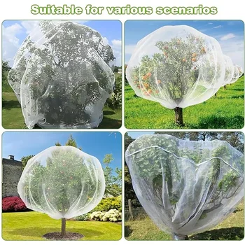 3Pcs Plant Insect Cover Insect Bag Drawstring Zipper Fly Cover Flower and Fruit Insect Netting Bird Netting